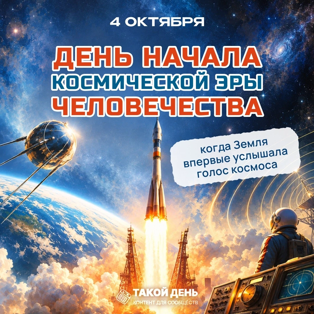 4 октября ДЕНЬ НАЧАЛА КОСМИЧЕСКОЙ ЭРЫ ЧЕЛОВЕЧЕСТВА