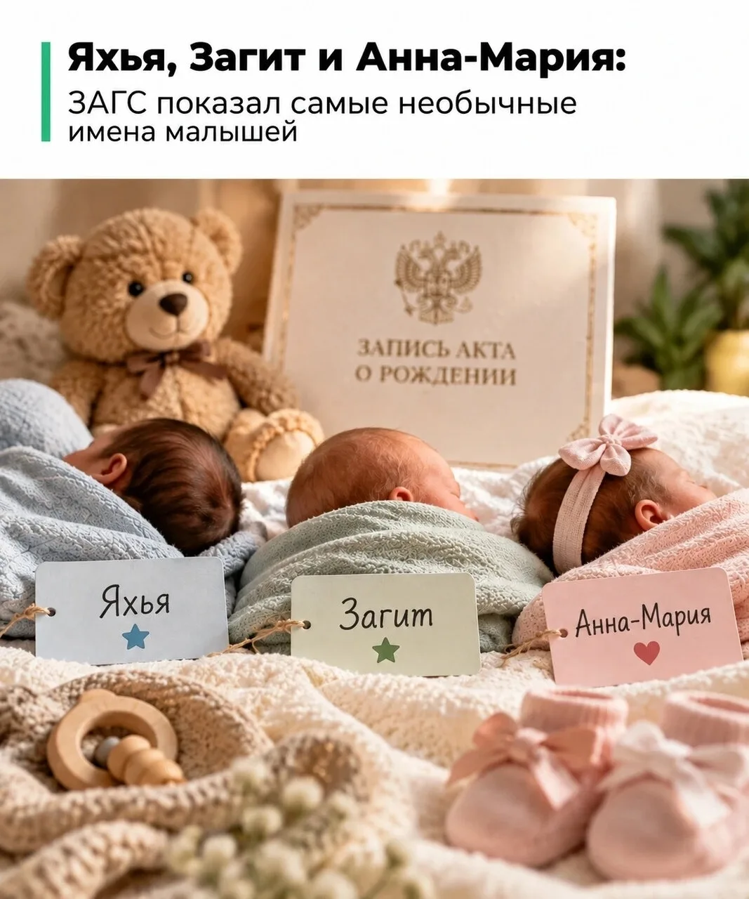 👶 Вардитер и Яхья: какие необычные имена получили малыши в Башкирии