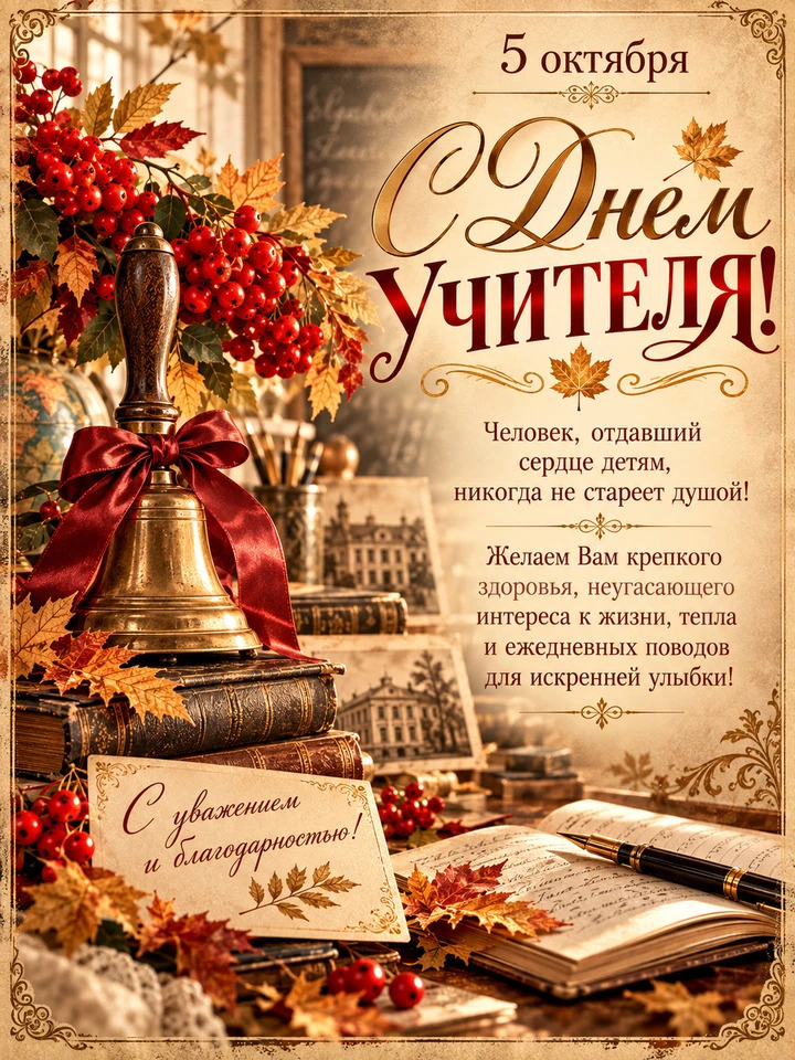 5 октября мы отмечаем День учителя — праздник, который объединяет всех, кто выбрал благ...