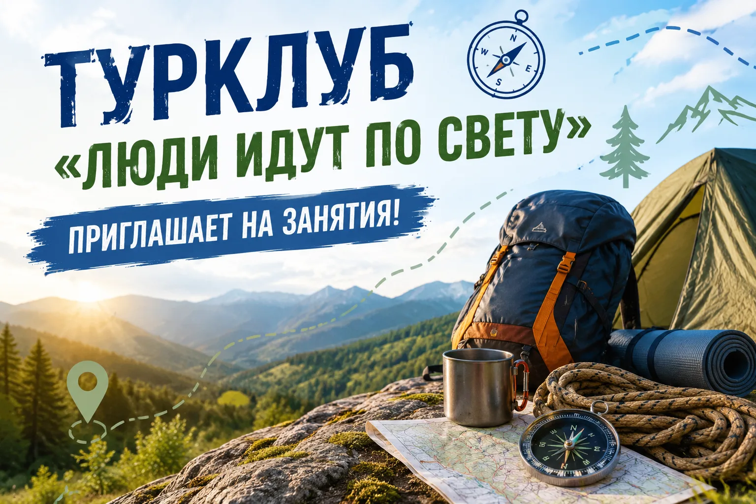 🌲ТУРКЛУБ «ЛЮДИ ИДУТ ПО СВЕТУ» ПРИГЛАШАЕТ НА ЗАНЯТИЯ!