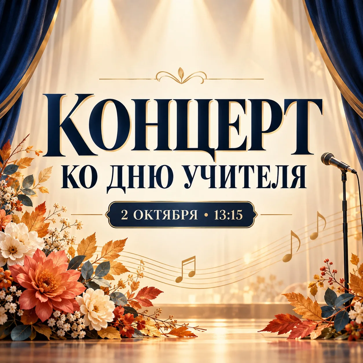 💐 Приглашаем на праздничный концерт ко Дню учителя!