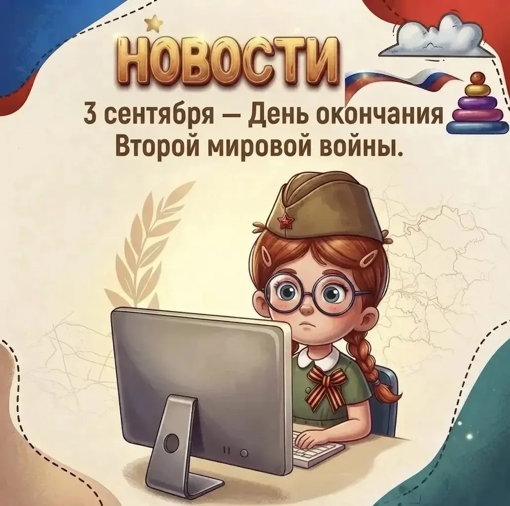 3 сентября — День окончания Второй мировой войны. 🕊️