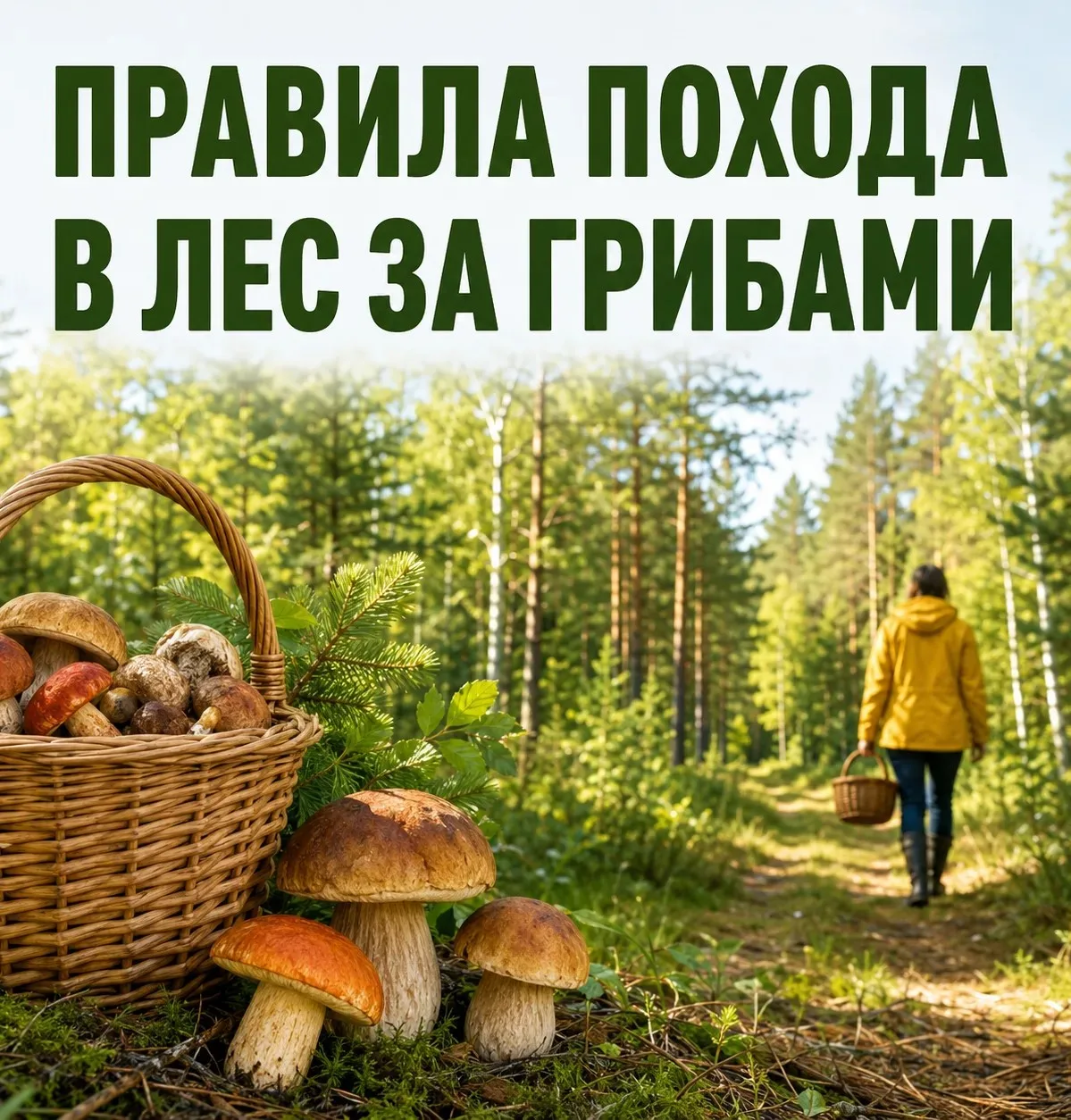 📌 Перед походом в лес стоит вспомнить несколько важных правил безопасности:
