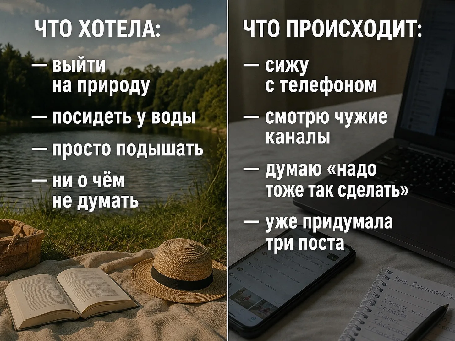 Планировала отдых. Придумала еще три поста. 😄