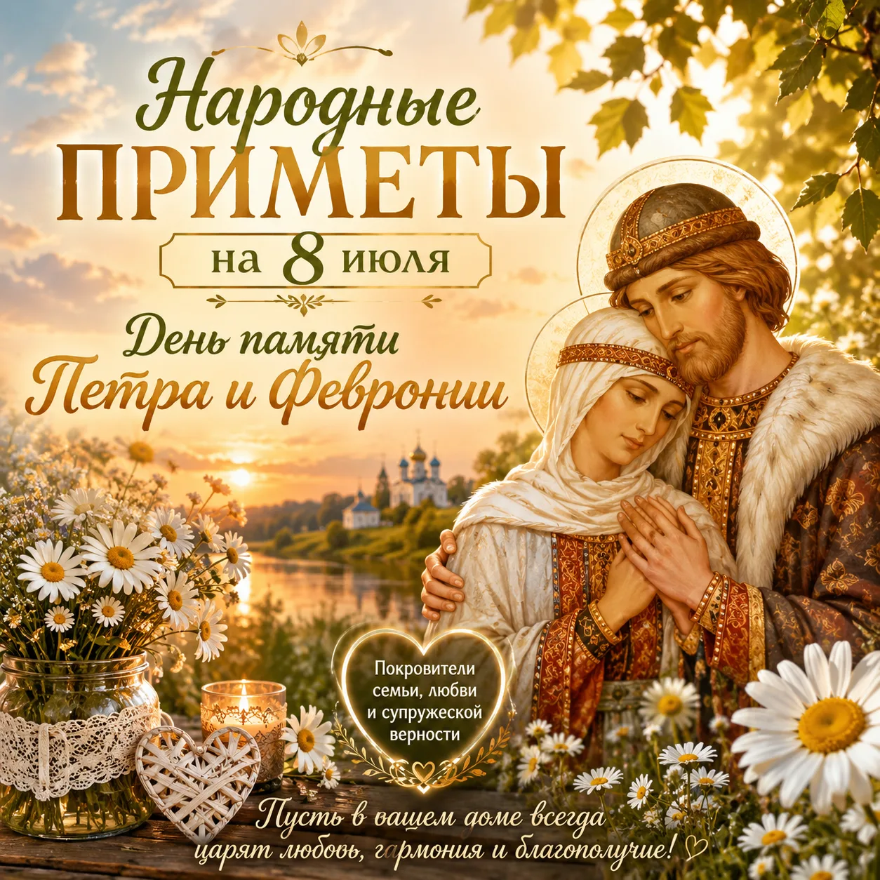 🌿 Народные приметы на 8 июля — День памяти Петра и Февронии 🌿

8 июля православные верующие чтят п