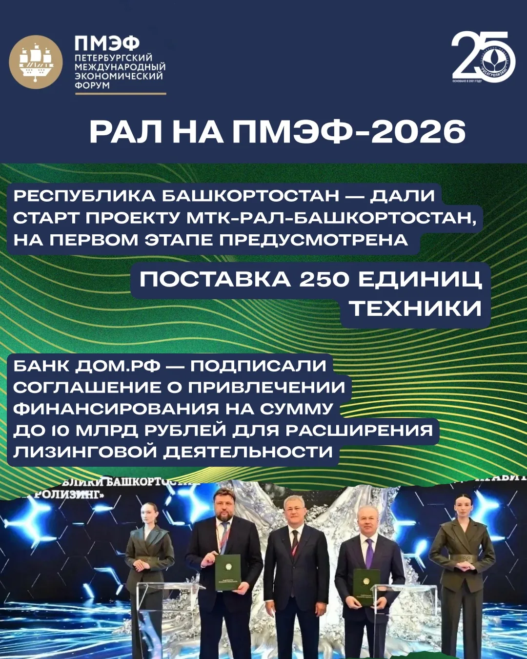 Цифра недели? Нет, на этой неделе — цифры!

3 дня длился ПМЭФ-2026 для Росагролизинга. Формально — н