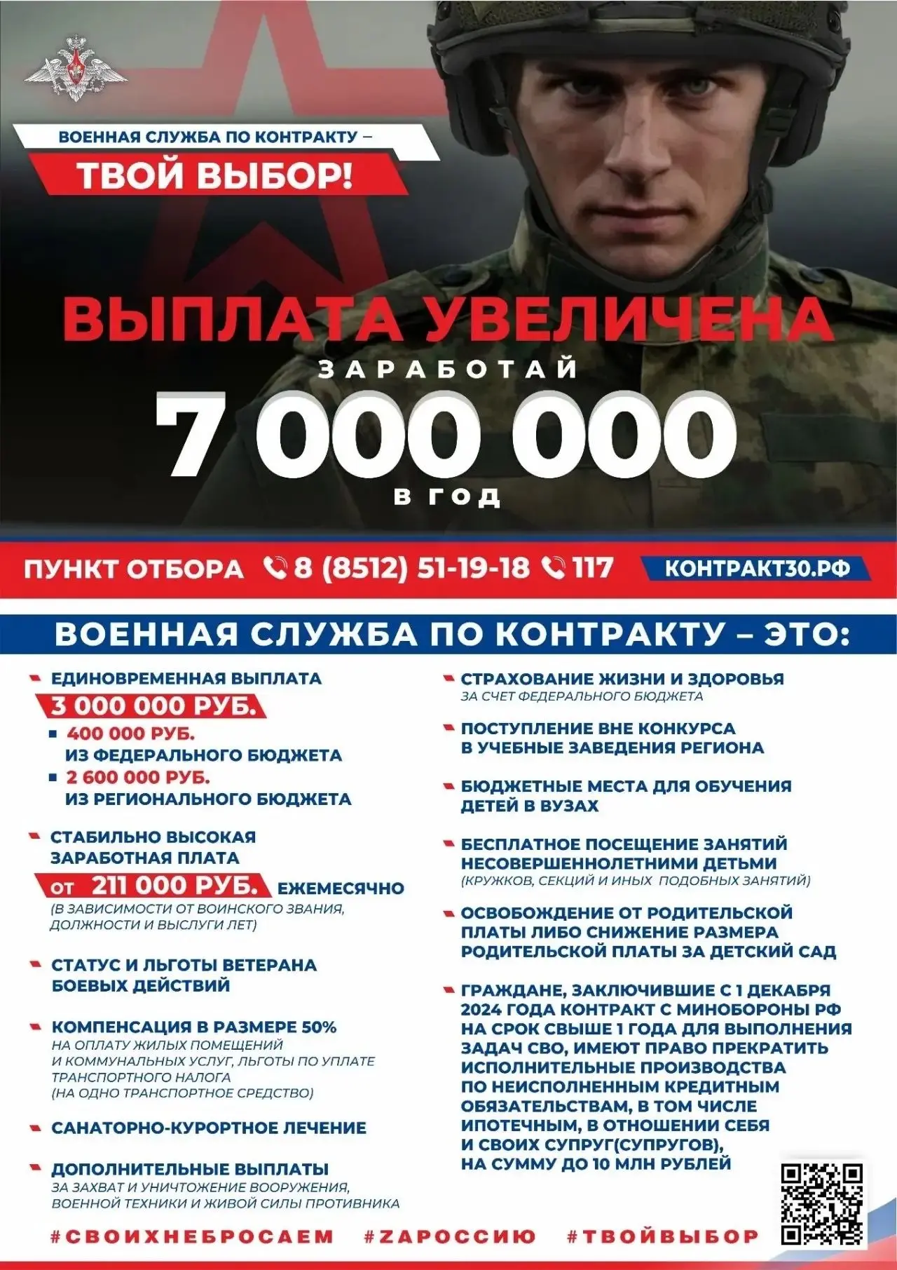 Служба по контракту в Вооруженных силах Российской Федерации.