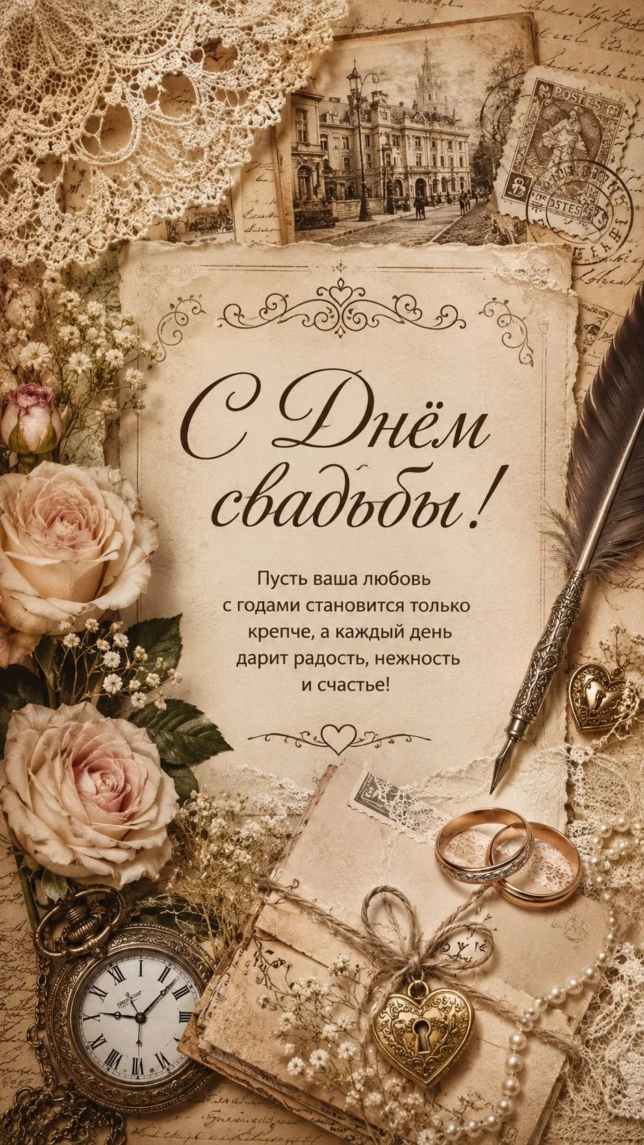 ❤️ Открытки с Днем Свадьбы