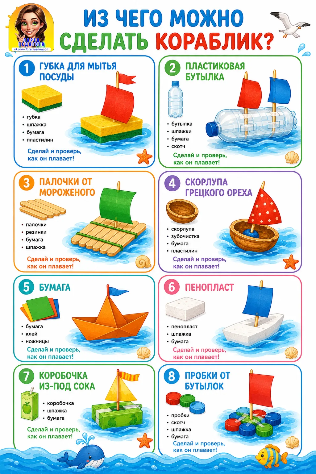 🌊⛵ Летние игры с водой — это не только весело, но и познавательно!

Подготовили новые карточки для 