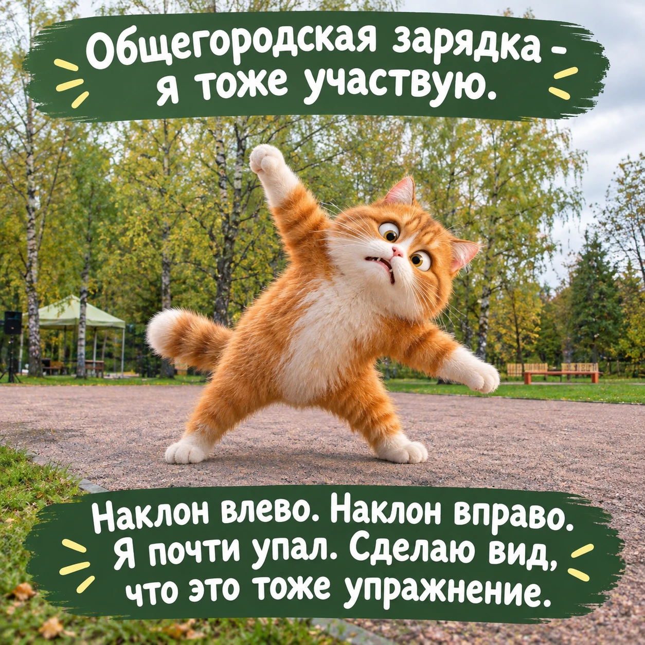 Кто-нибудь был сегодня на общегородской зарядке в парке 50-летия Октября? 😊