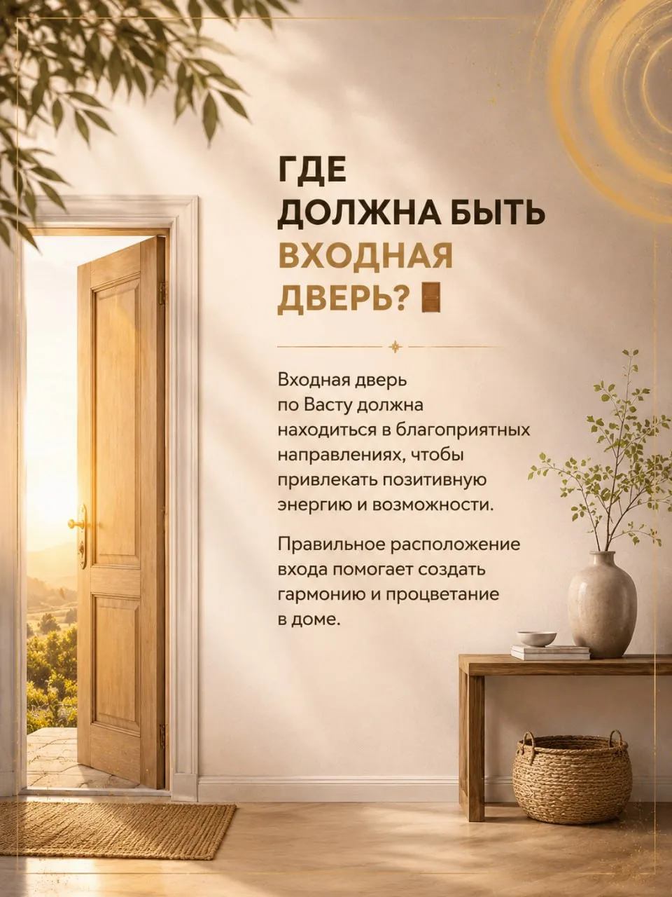 ГДЕ ДОЛЖНА БЫТЬ ВХОДНАЯ ДВЕРЬ? 🚪