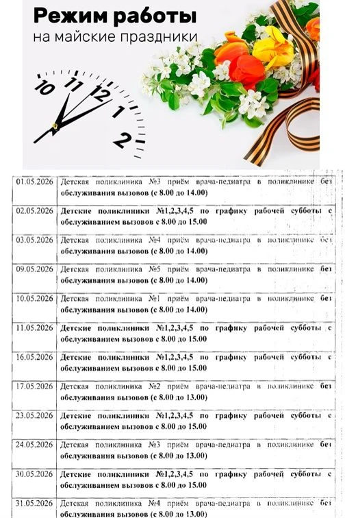 График дежурств кабинетов неотложной помощи детских поликлиник г. Йошкар-Олы по оказани...
