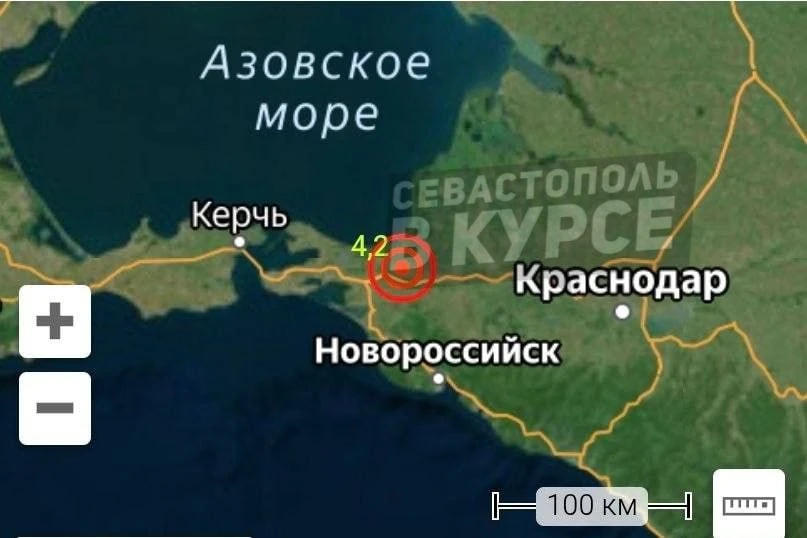 🗣Землетрясение магнитудой 4,2 произошло возле Новороссийска