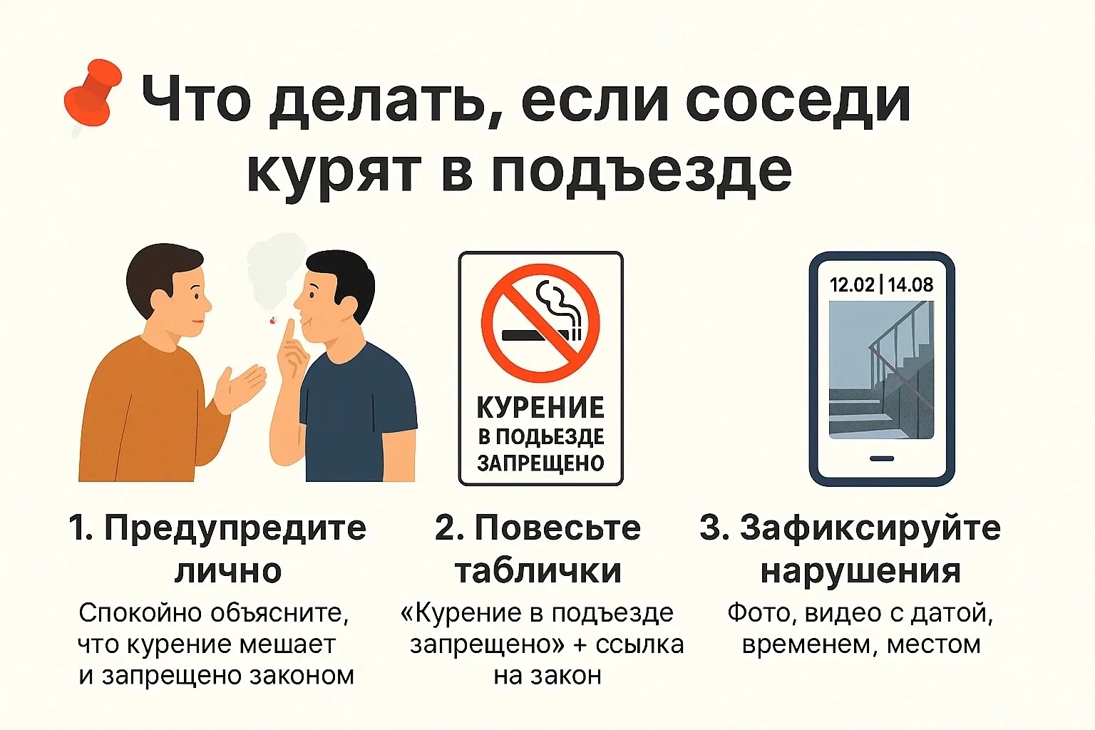 🚭 Курить в местах общего пользования запрещено законом ❗️