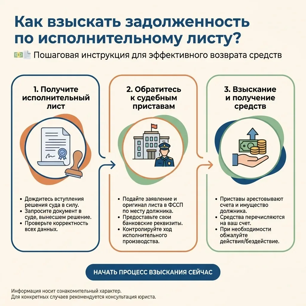 💵 Как взыскать задолженность по исполнительному листу: 3 рабочих способа