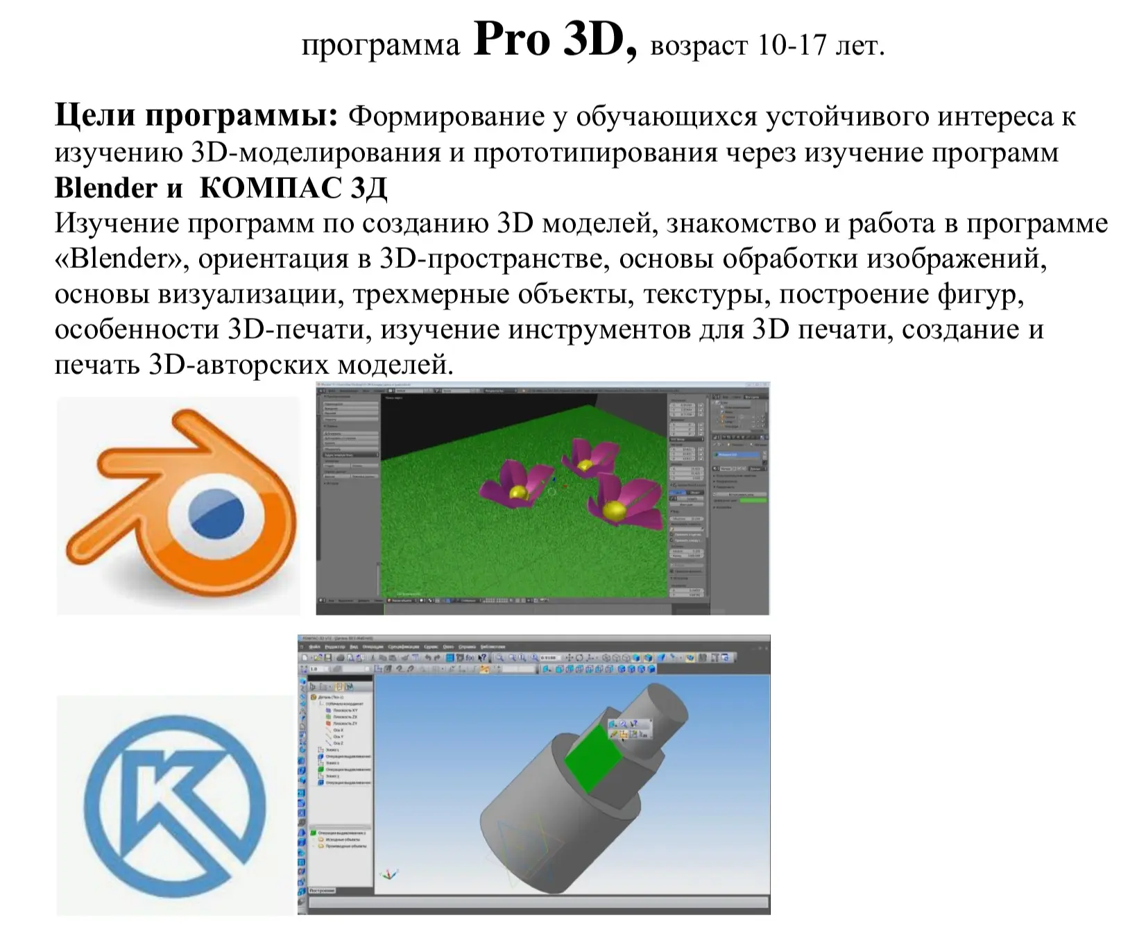 💻 Приглашаем ребят в объединение "Pro 3D".