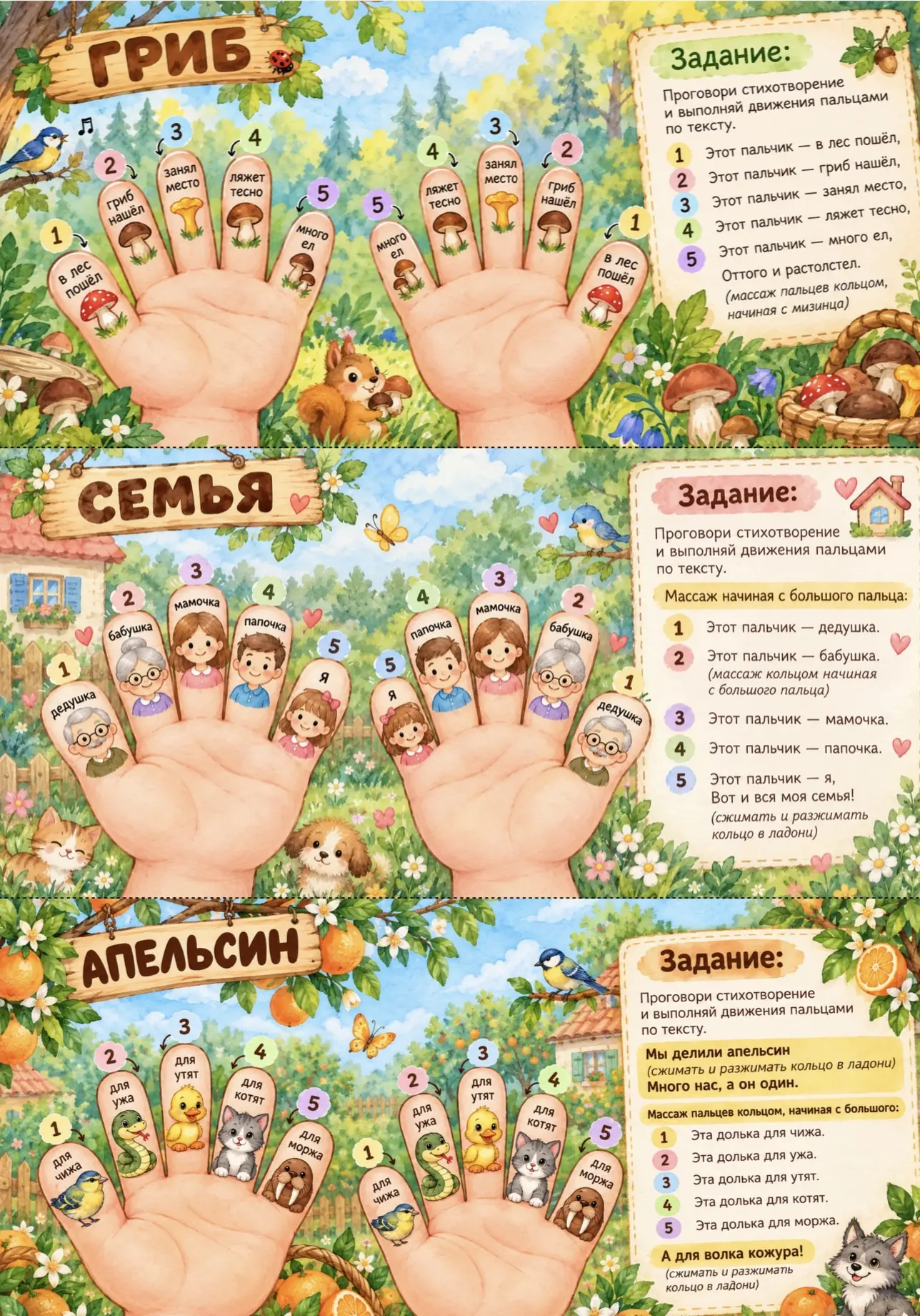 Пальчиковая гимнастика с Су-Джок пружинками 🌿