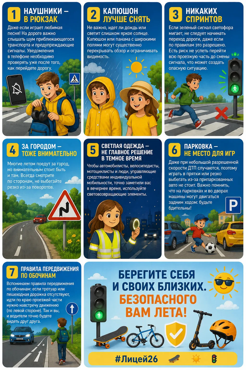 🚦 Безопасность на дорогах начинается с каждого из нас! #Лицей26