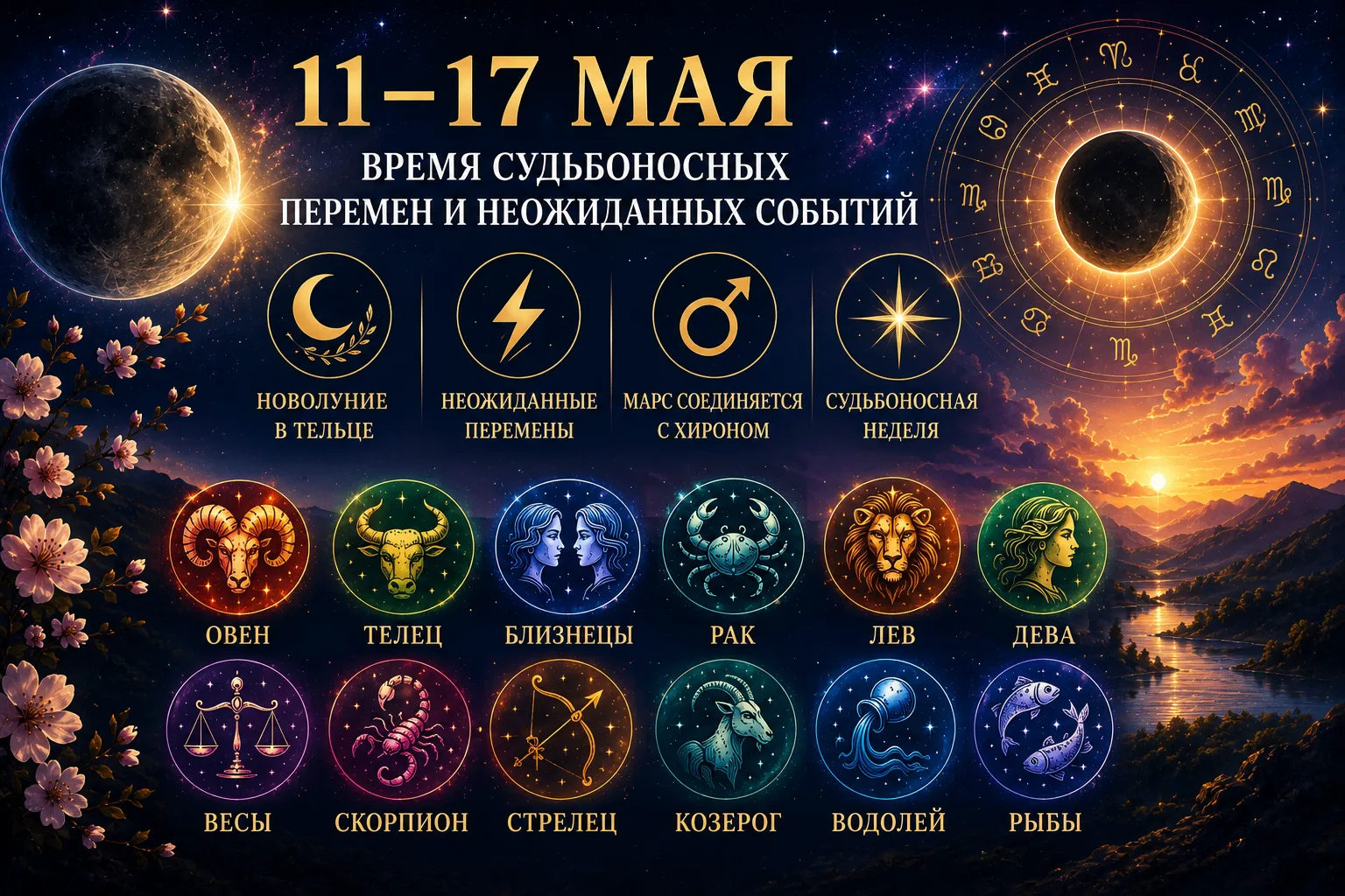 ✨ 11–17 МАЯ - НЕДЕЛЯ СУДЬБОНОСНЫХ ПЕРЕМЕН И НЕОЖИДАННЫХ СОБЫТИЙ 🌙 ГОРОСКОП ДЛЯ ВСЕХ ЗН...
