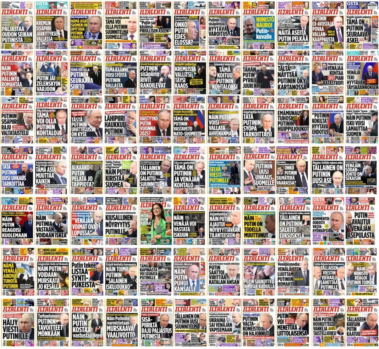 281 раз Путин был на первых полосах Aftonbladet за 303 дня в 2022 году. Почти раз в ден...