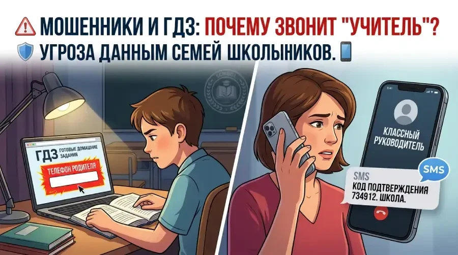 Ребёнок искал ответ по математике, а мошенники уже звонят вам и представляются учителем.