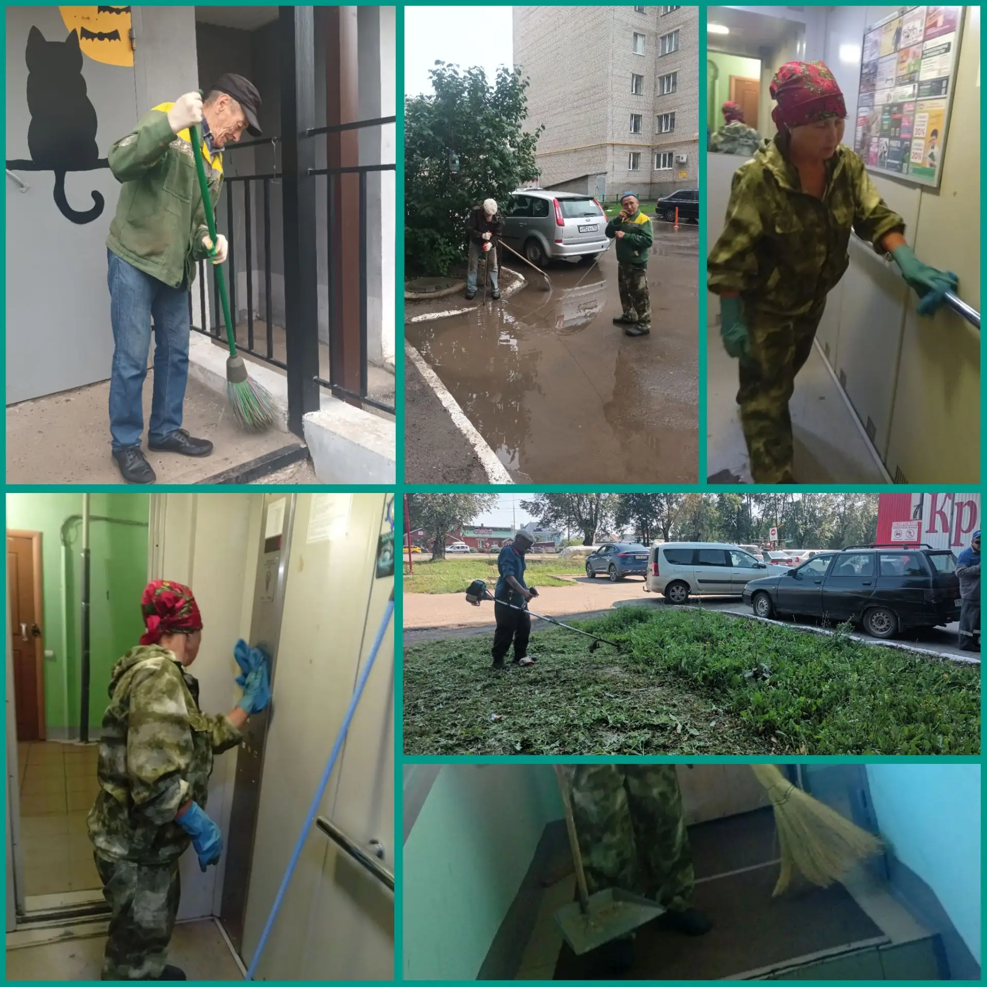 Помимо основных, ежедневных работ на территории дома и в подъездах в течении недели был...