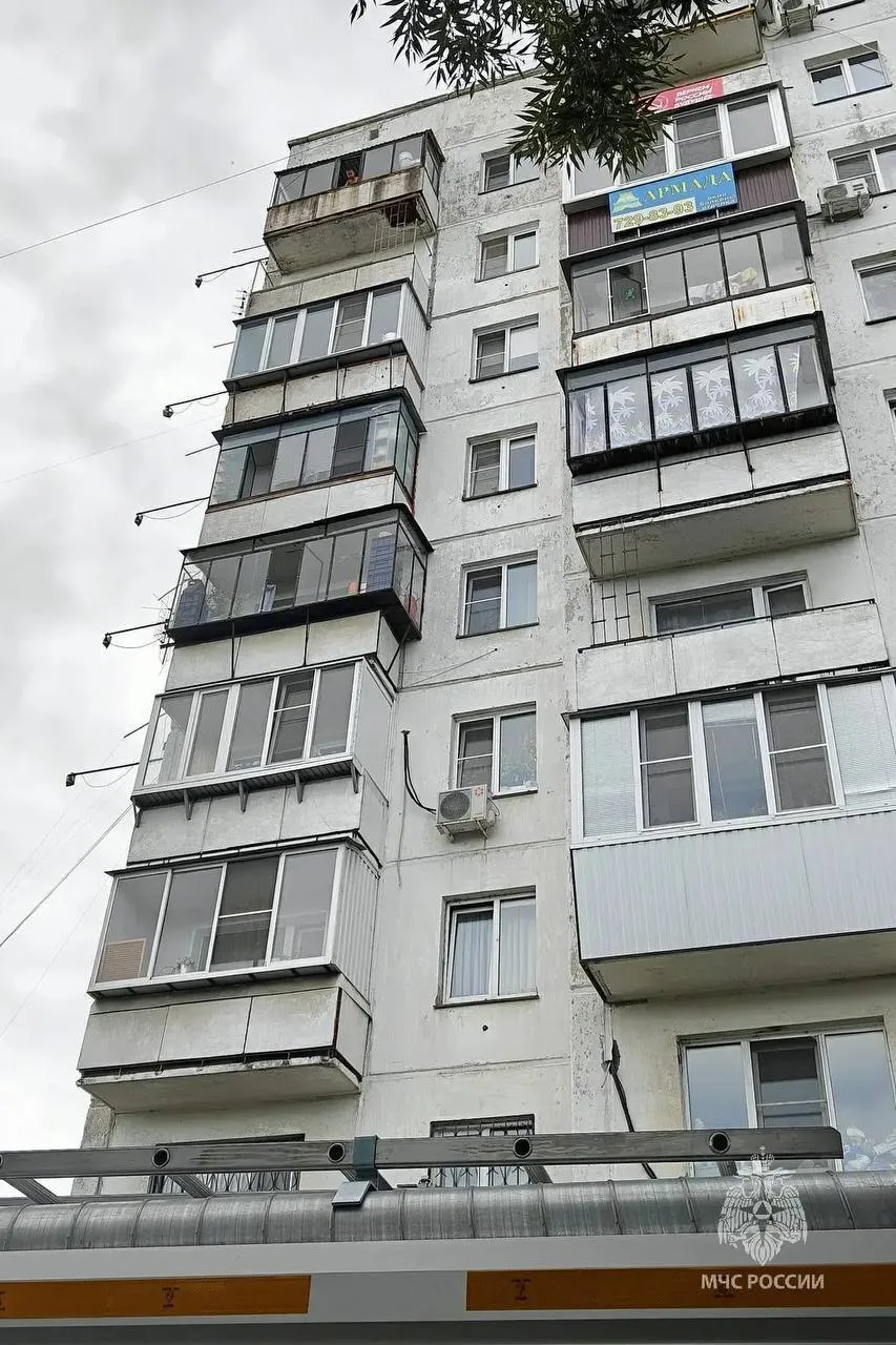 В Челябинске спасатели МЧС сняли пятилетнего ребёнка с окна 9 этажа на улице Румянцева.