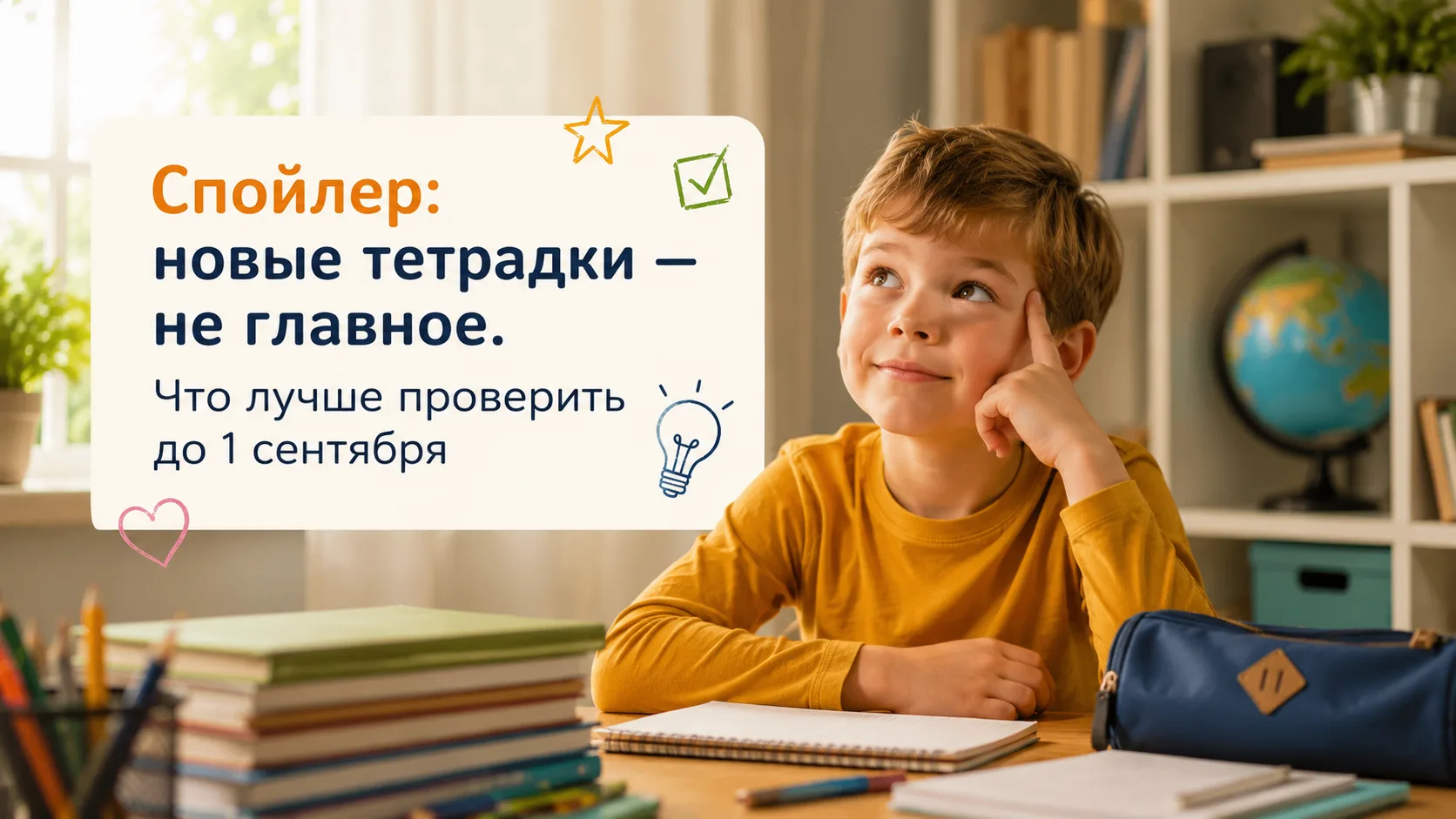 👀 До школы полтора месяца. Шесть вещей, которые стоит проверить прямо сейчас