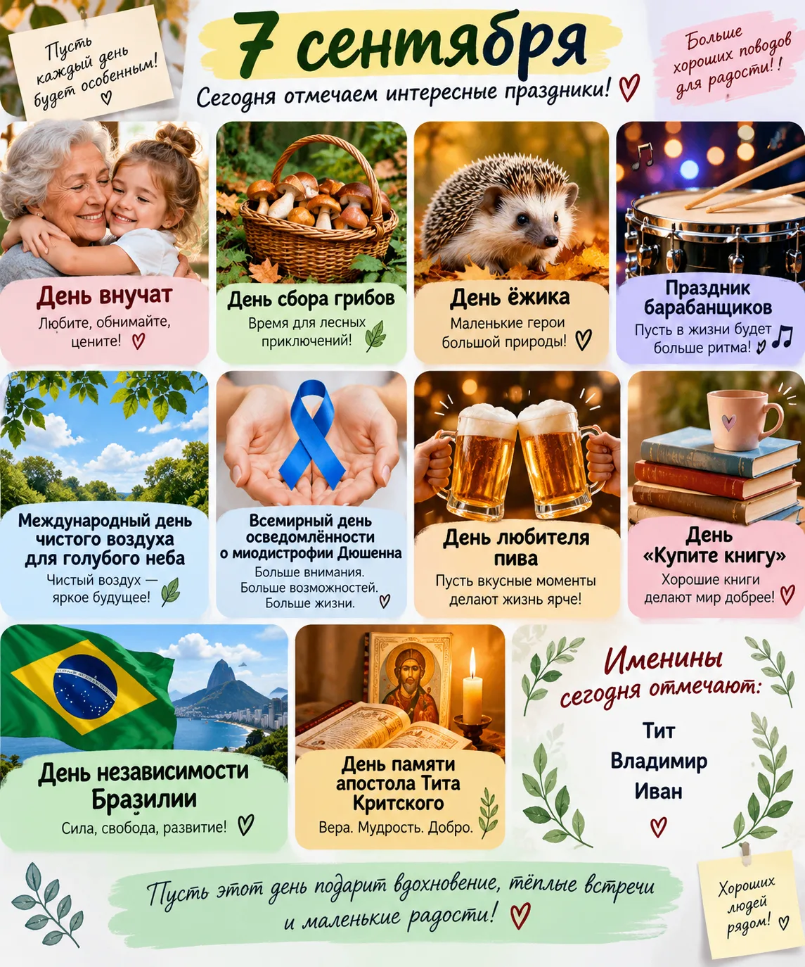 🎉 7 сентября понедельник