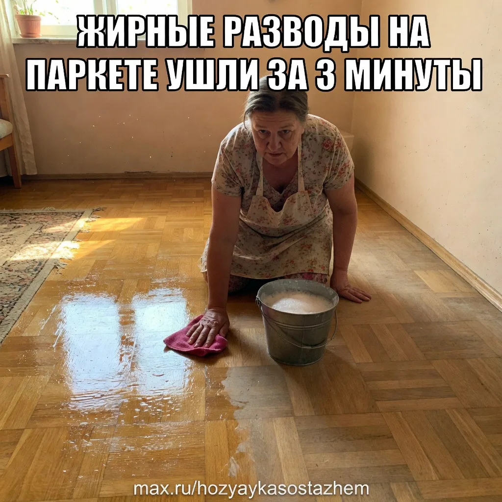 ЖИРНЫЕ РАЗВОДЫ НА ПАРКЕТЕ УШЛИ ЗА 3 МИНУТЫ — СОСЕДКА ИЗ ПИТЕРА ПОКАЗАЛА СЕКРЕТ ЗА 30 РУБЛЕЙ  Мыла по