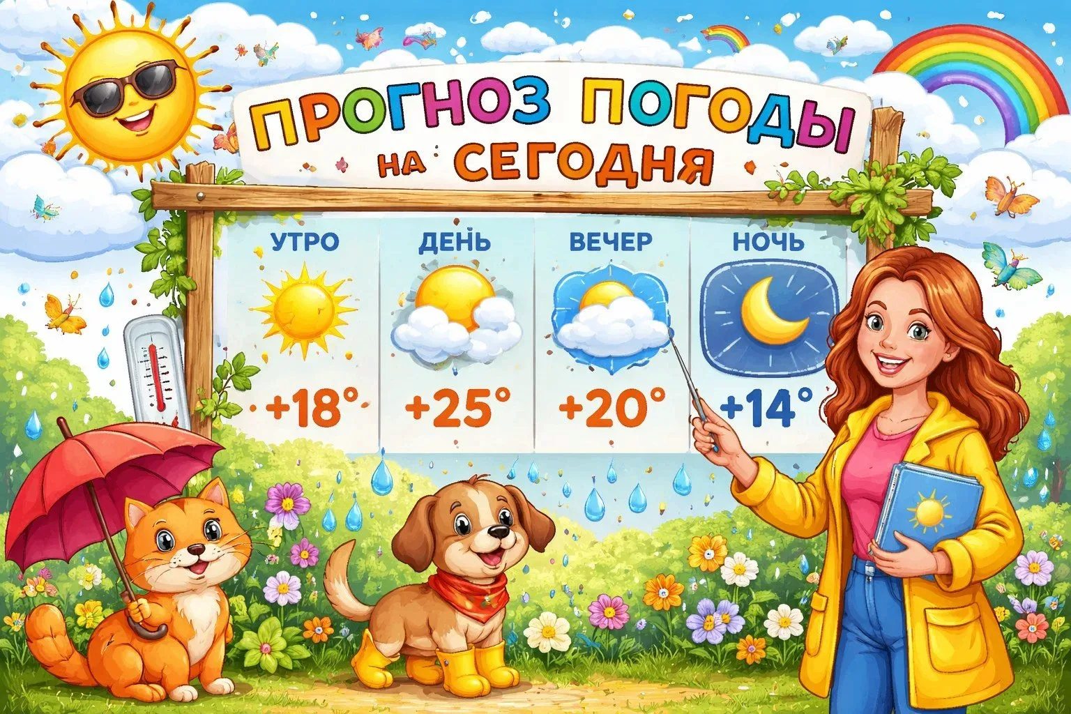 🌤 Погода
📍 Бреды
Сейчас: +13°
Днем малооблачно, небольшой дождь, температура воздуха +21°C, атмосф