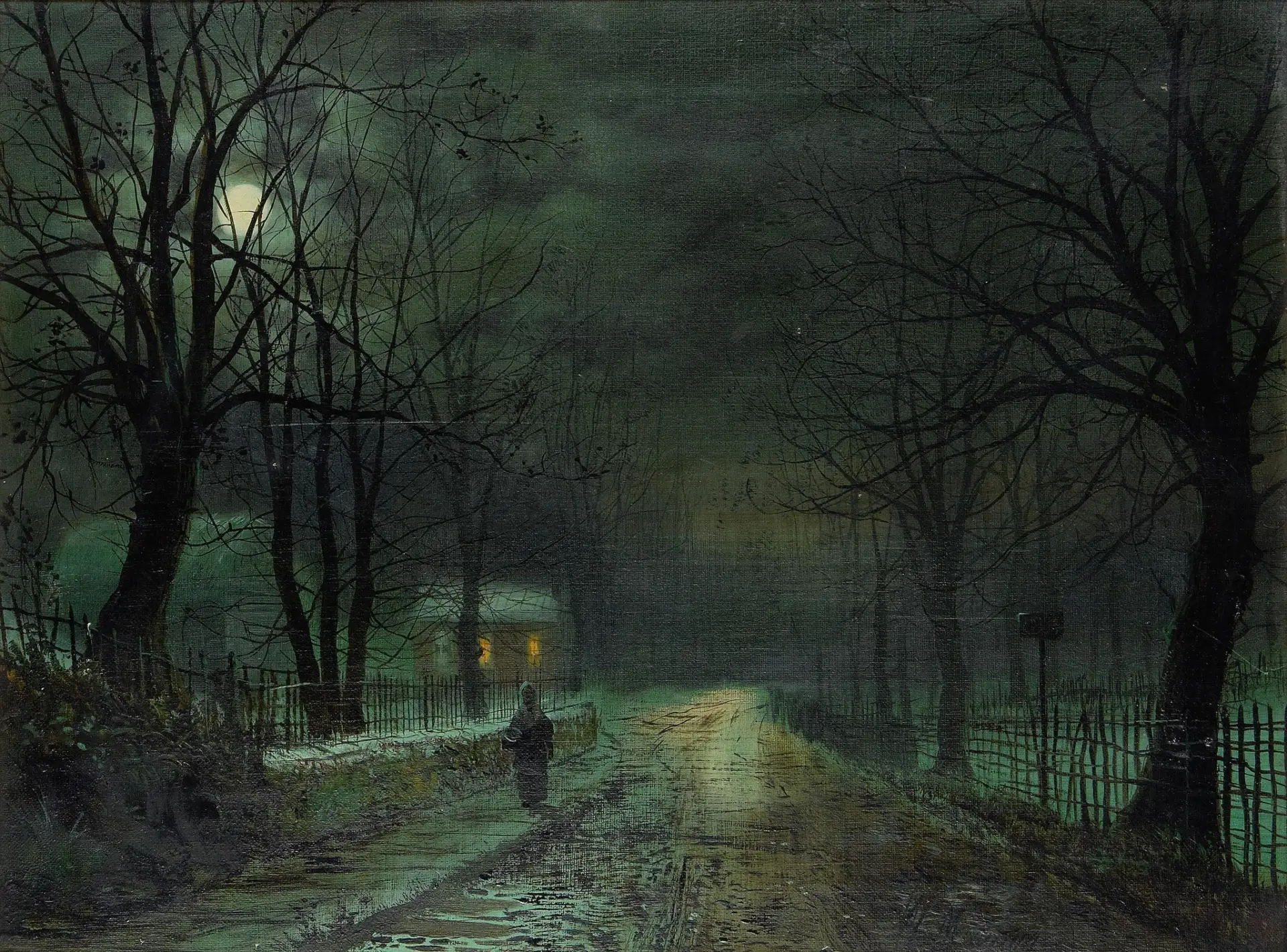 "Дорога в лунном свете" (Moonlit Path)
