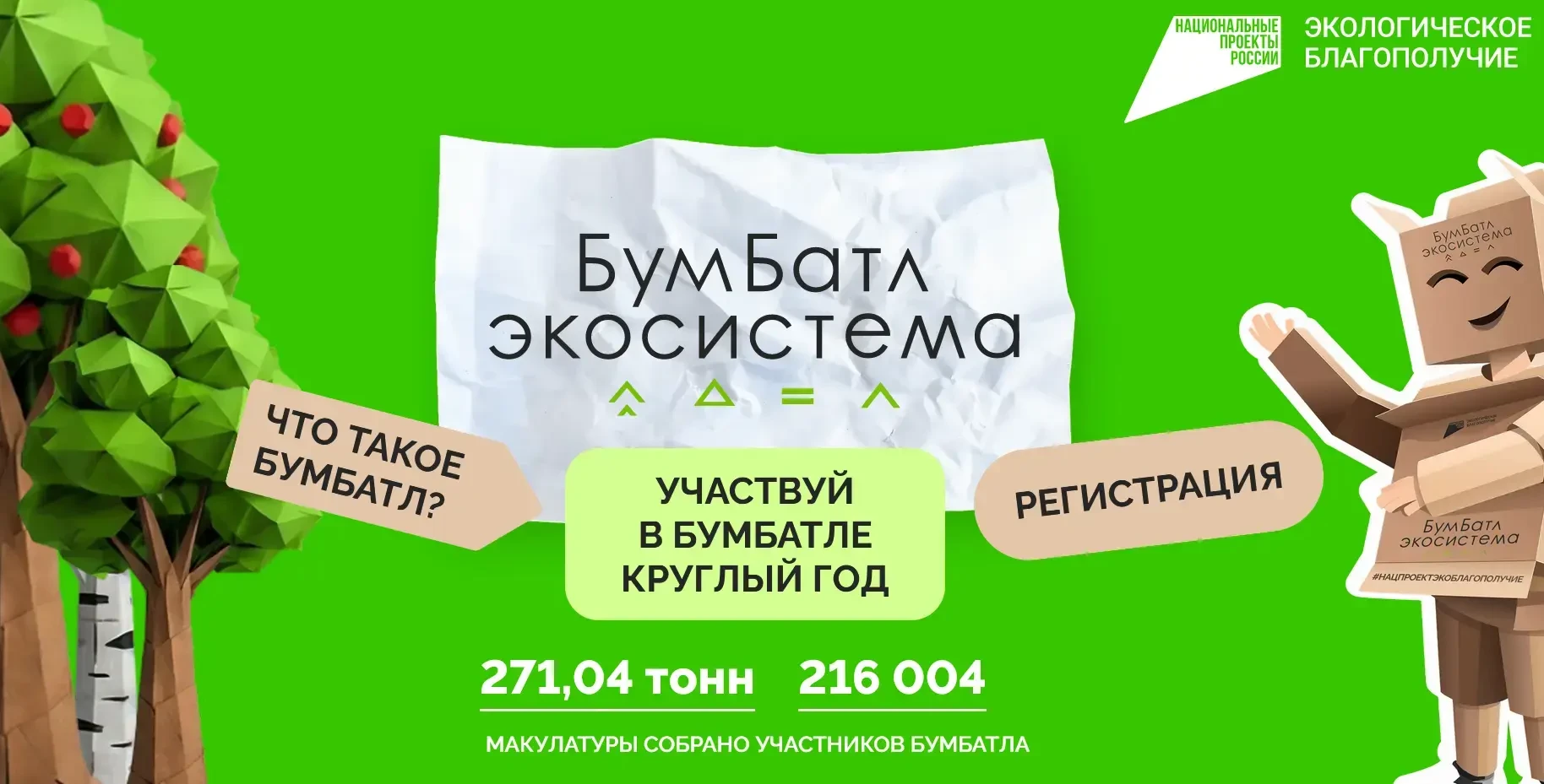 ⚡️🍃 Стартовал новый сезон Всероссийской акции «БумБатл»

Жителей Поморья приглашают принять участие