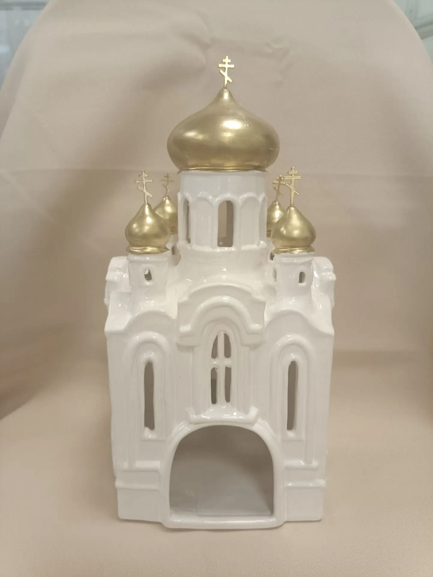 Подсвечник - храм Рождества Христова, керамикиа, длина 260мм, ширина 260мм, высота 290м...
