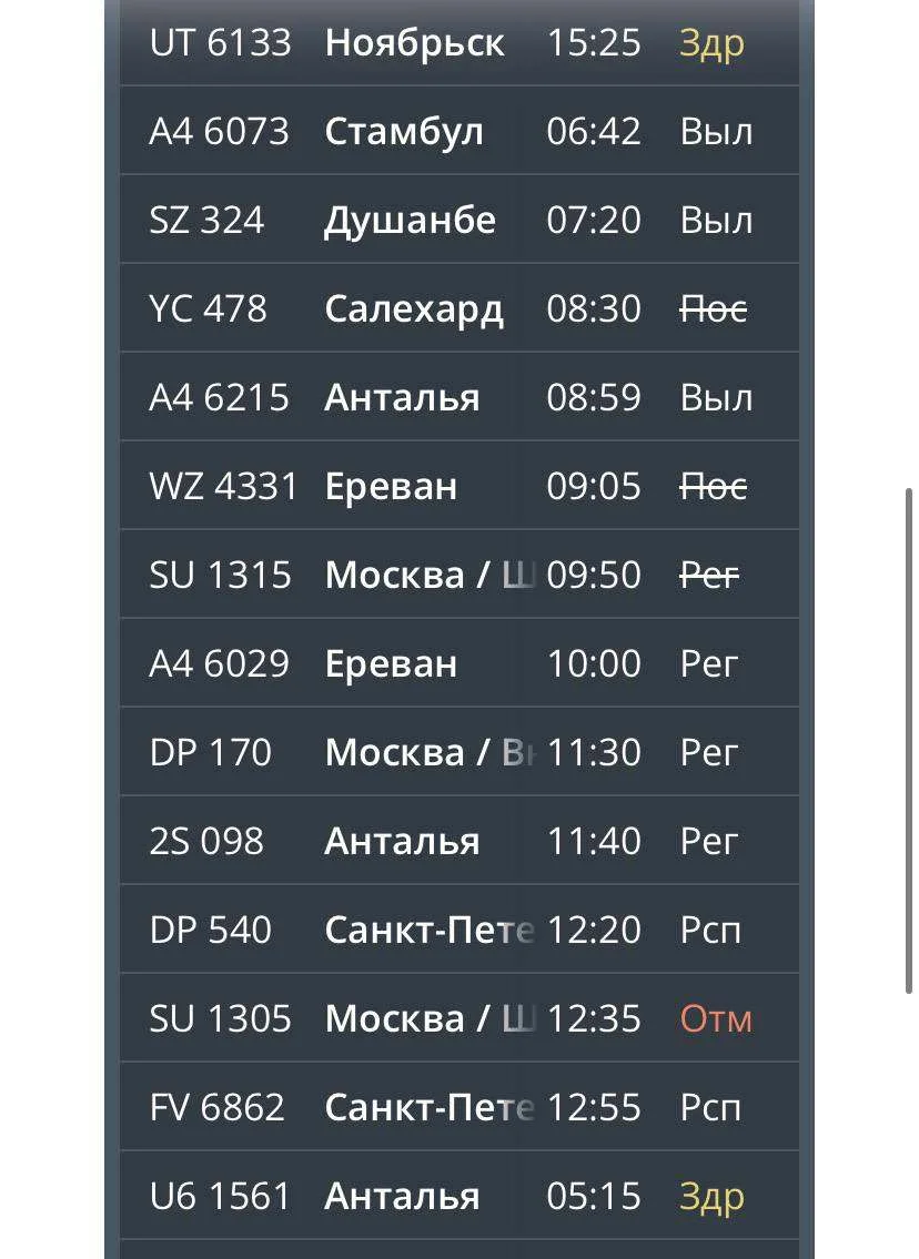 ✈️Массовые задержки рейсов наблюдаются в аэропортах Ставрополья