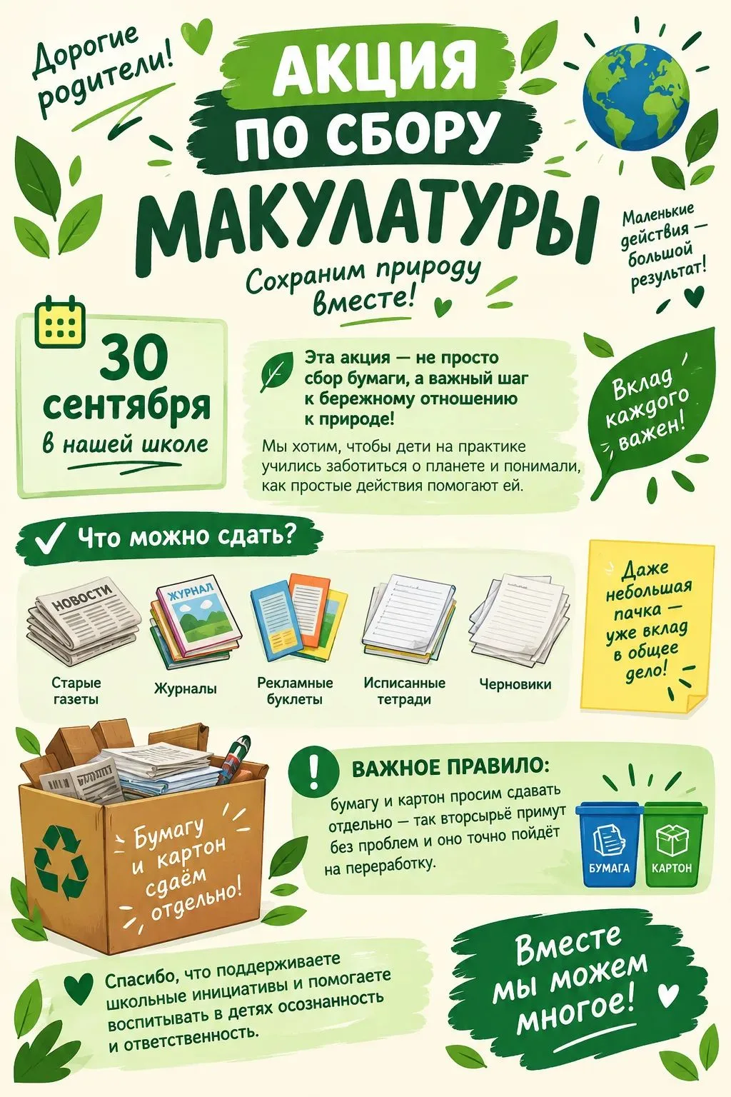 ДОРОГИЕ РОДИТЕЛИ!💚