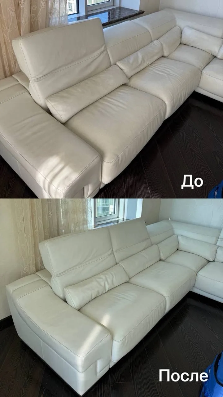 Химчистка кожаного дивана от Никиты✨