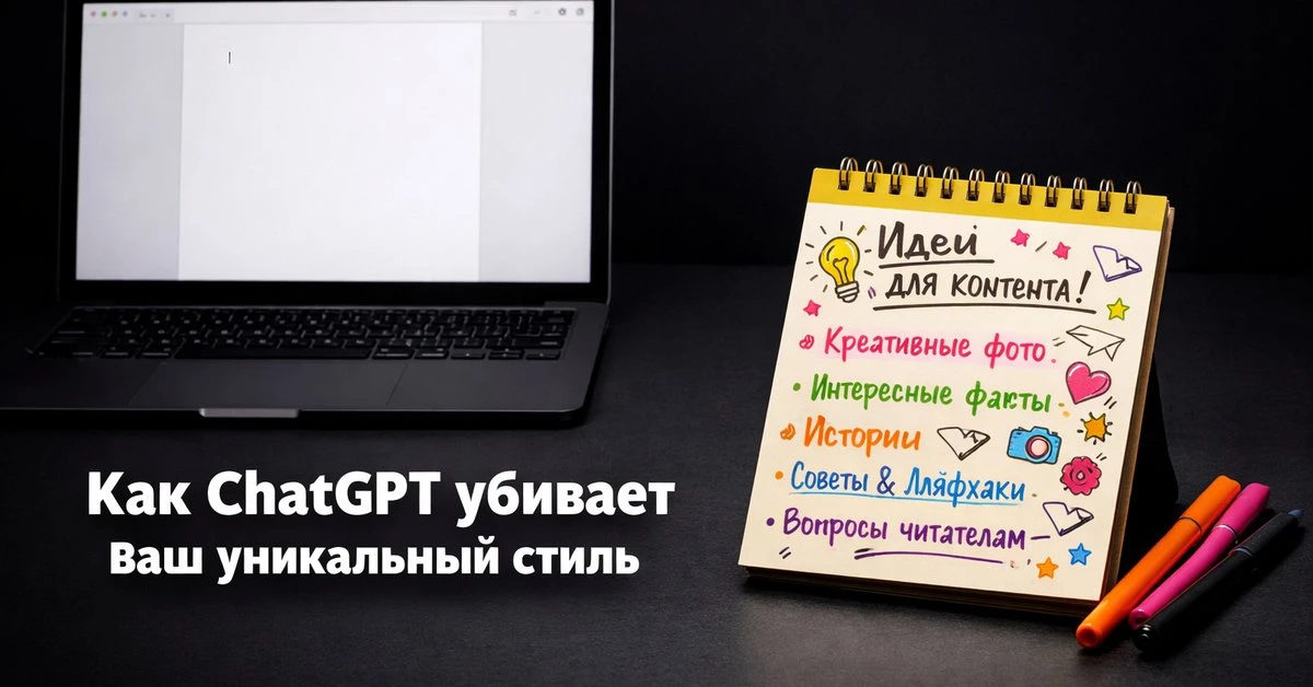 ChatGPT пишет как для всех. Контент ИИ — в стиле вашего канала  Проблема: ChatGPT или другая ИИ не з