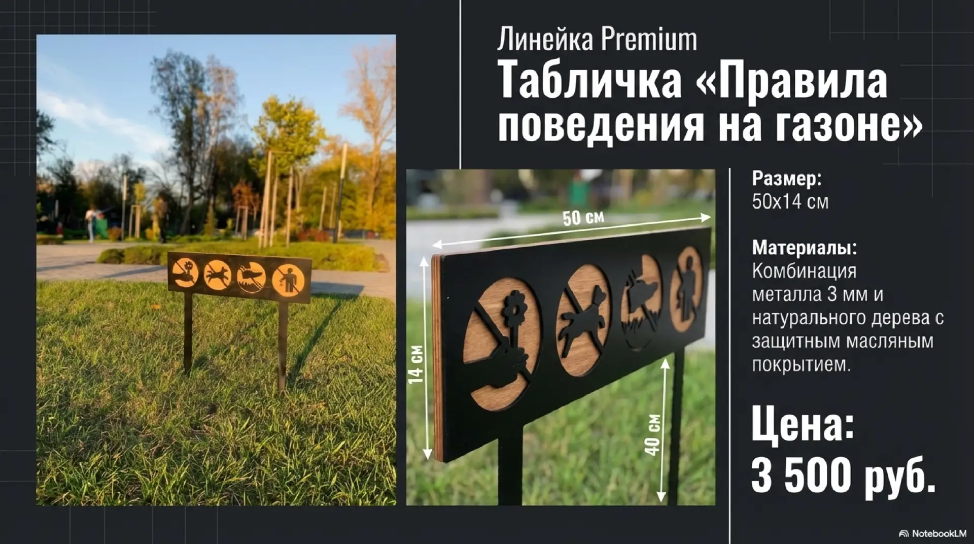 📍Информационные таблички для придомовых территорий  Для оформления зон отдыха, газонов и парковых зо