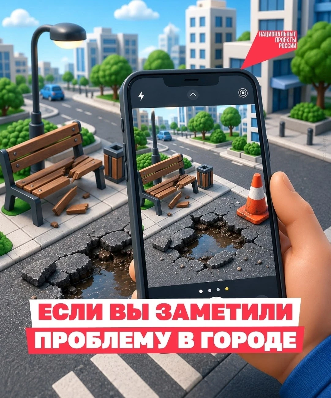 Сломалась лавочка, появилась яма или во дворе давно не убирают?