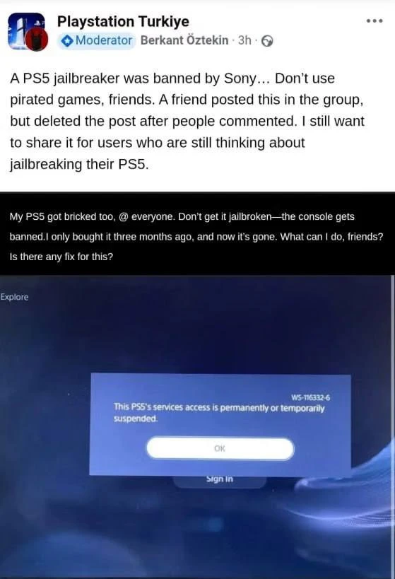 Взломанные PS5 ловят пермачи — после выхода в интернет бан прилетает аккаунт и самой ко...