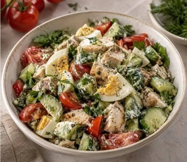 Салат для легкого ужина, который помогает в похудении! 🥗