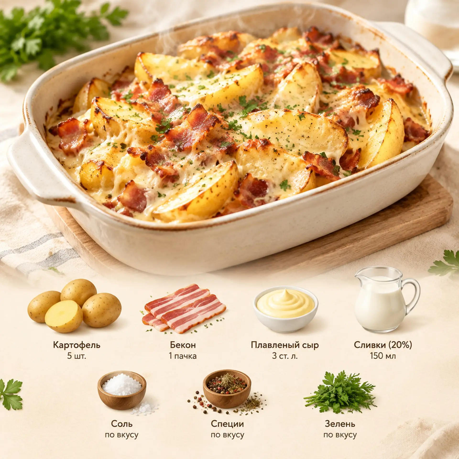 Сливочный картофель 🤤