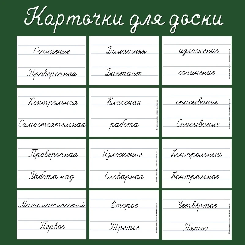 📝 Таблички для оформления классной доски, которые помогут быстро обозначить вид работы...