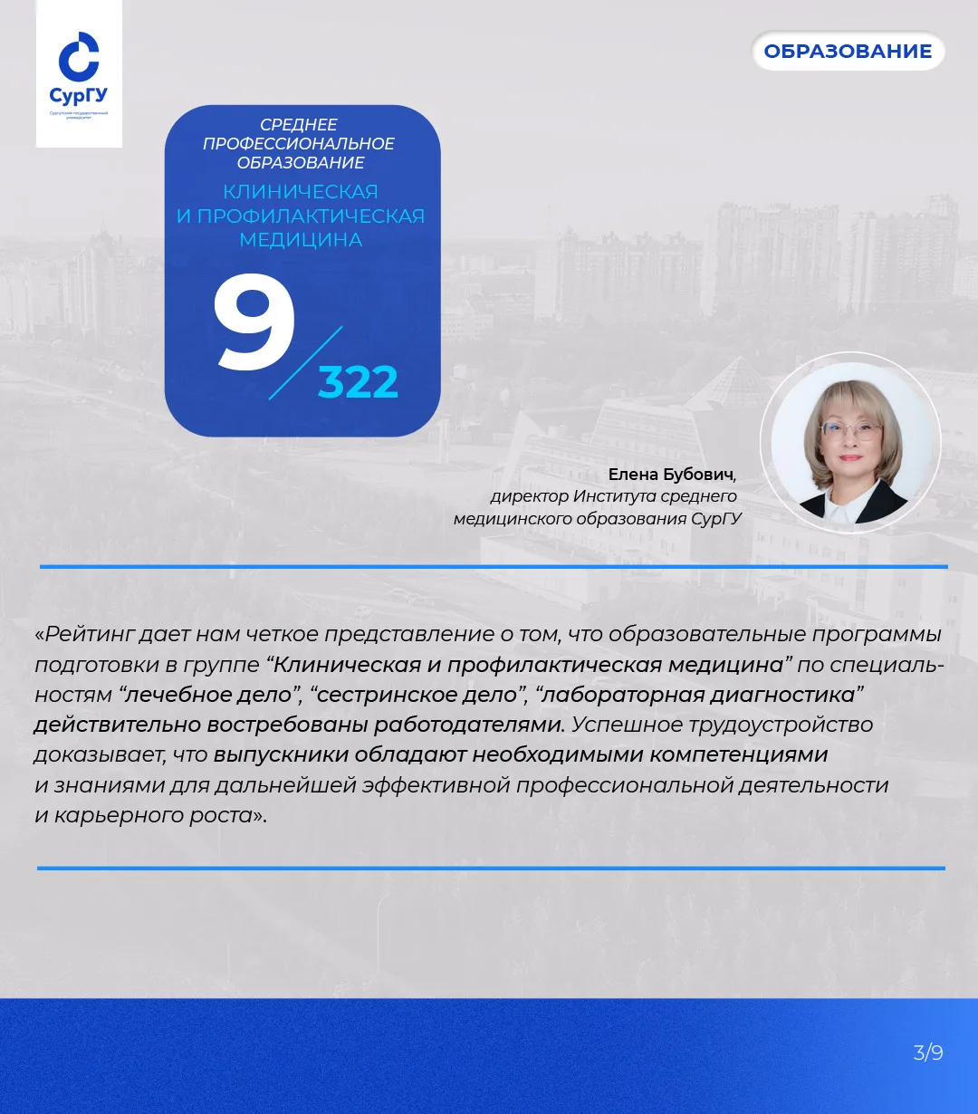СурГУ вошел в число лидеров по трудоустройству выпускников 🎓✨  СурГУ показал высокие результаты в на