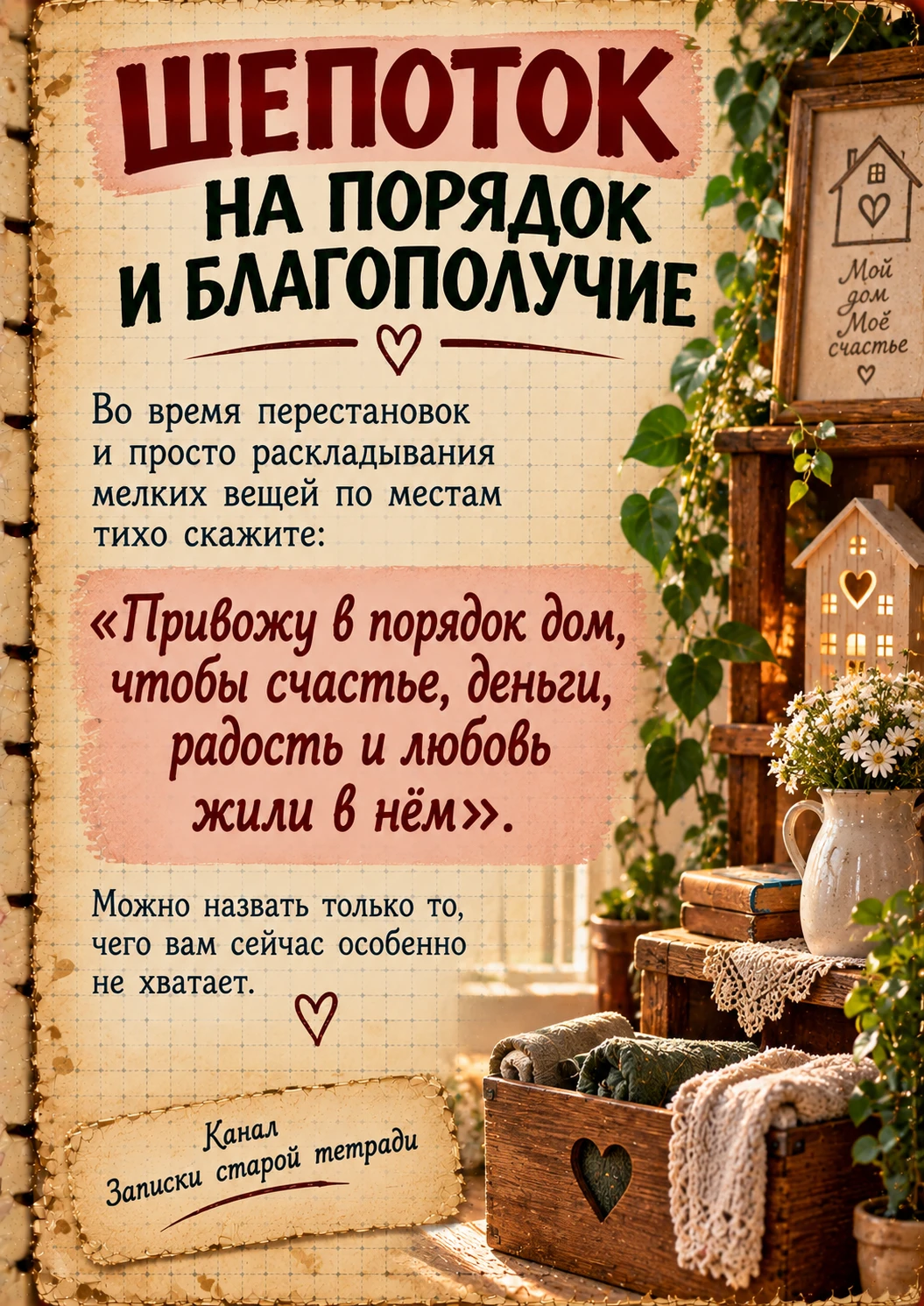 🏠 НАВОДИМ ПОРЯДОК — ПРИВЛЕКАЕМ БЛАГОПОЛУЧИЕ