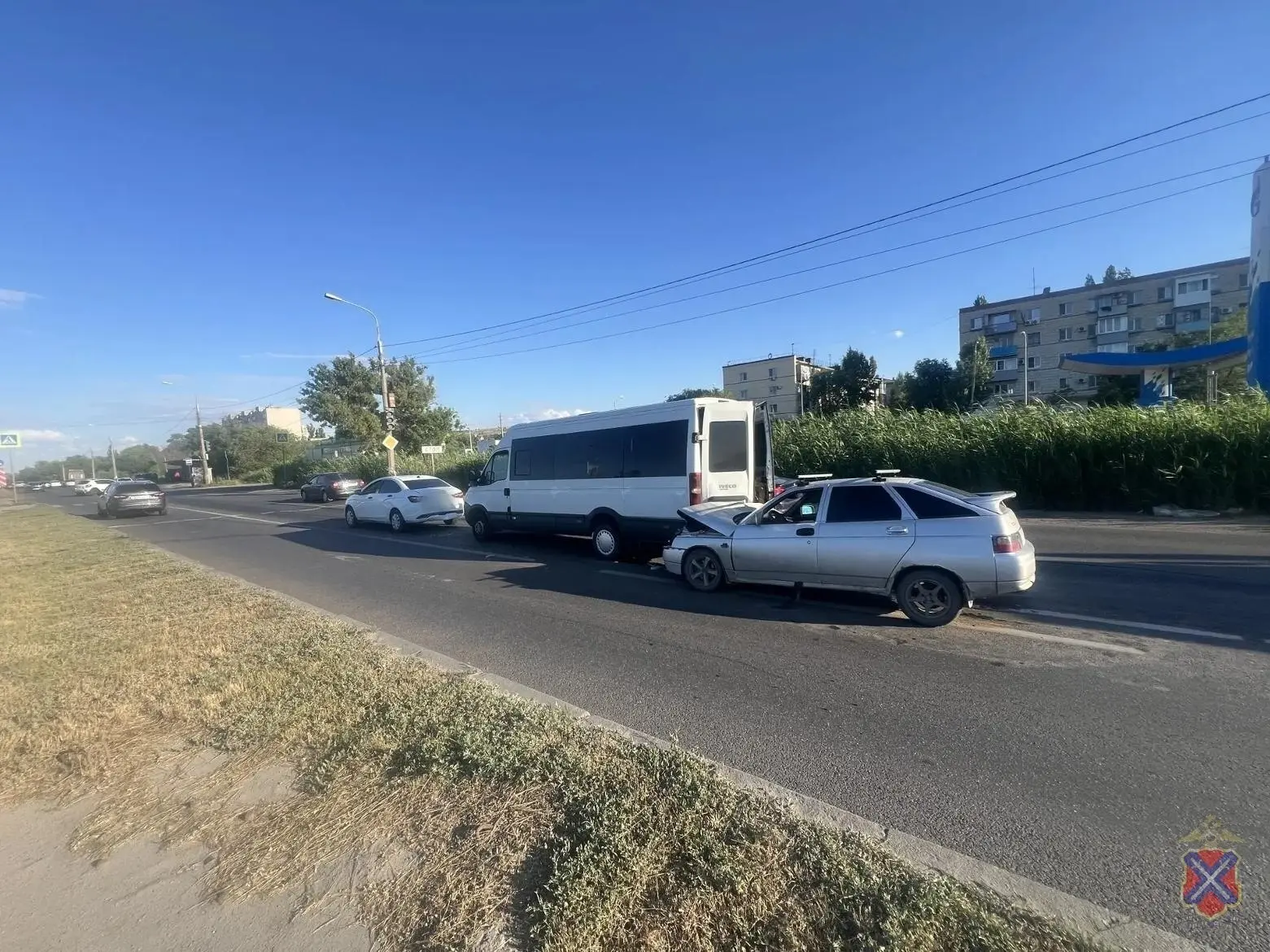 ДТП в Красноармейском районе: водитель ВАЗ-2112 не выдержал дистанцию.