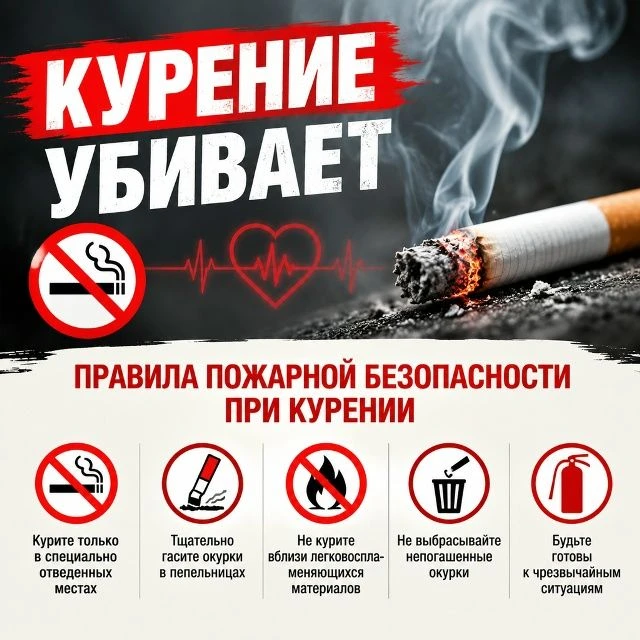 🚭 «Курение убивает. И не только здоровье — оно убивает и дома, и жизни»