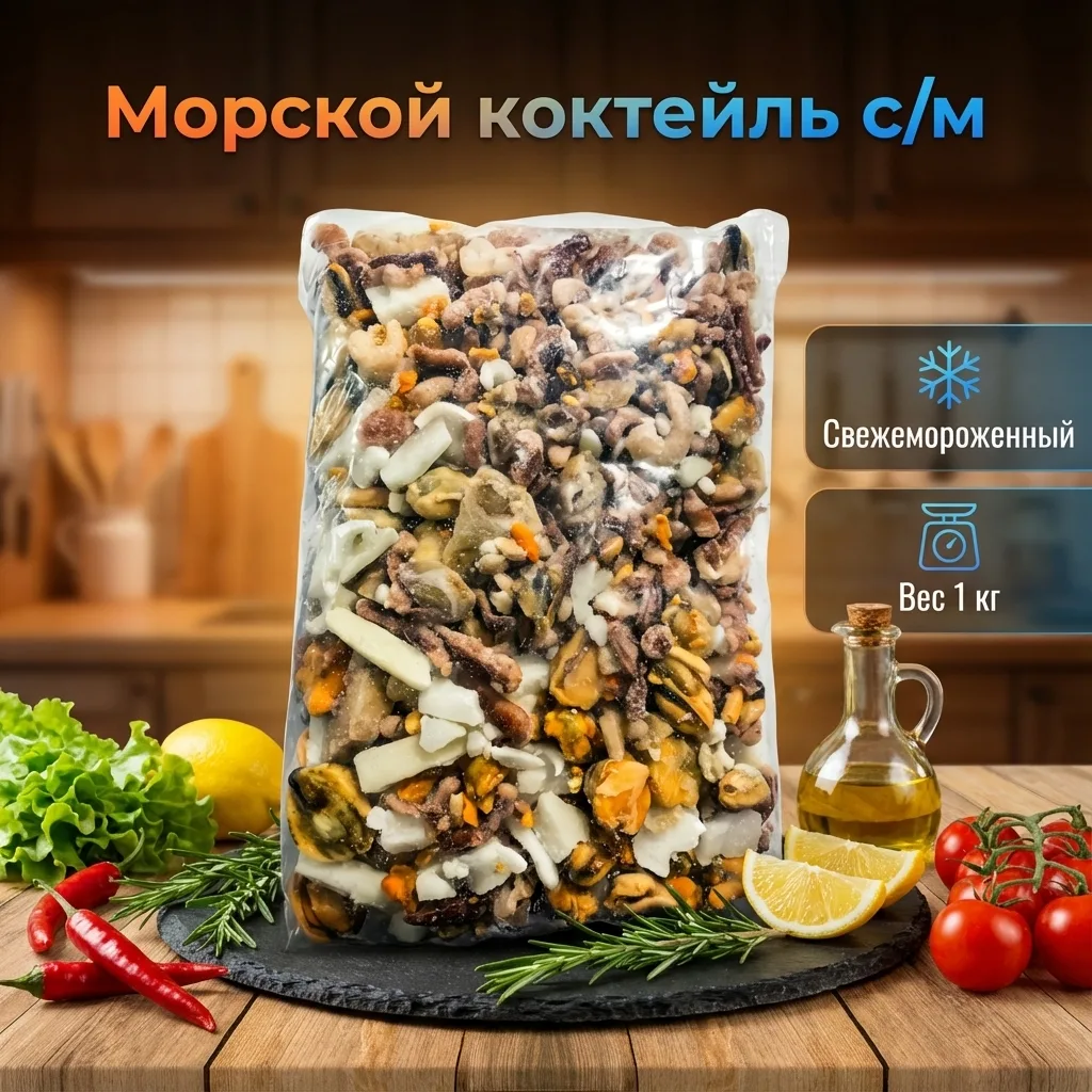 👉 Морской коктейль цена: 5️⃣5️⃣0️⃣ ₽/кг., (упаковка 1 кг). арт. 5102