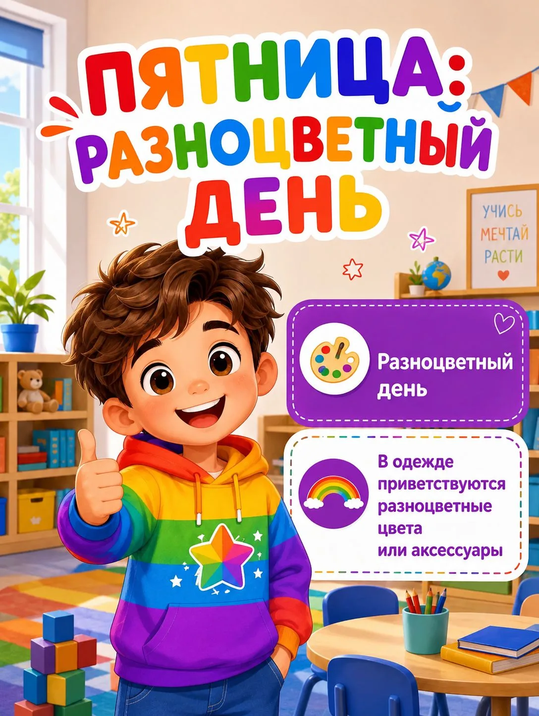 💜💚💙💛🩷 Заключительный день назывался «Я – разноцветный!» Дети в этот день отгадывал...